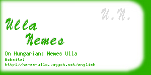 ulla nemes business card